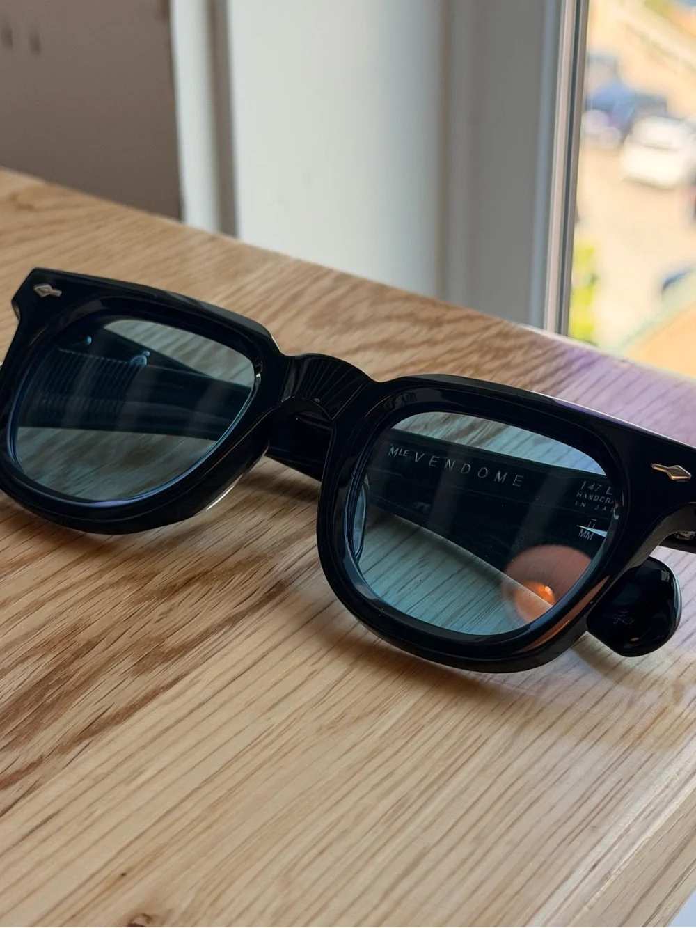 Vendome by Jacques Marie Mage – Black / Blue UV400 Lenses